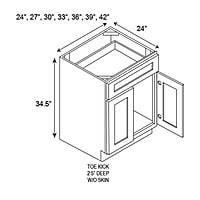 SE-B39: Shaker Espresso Base Cabinet