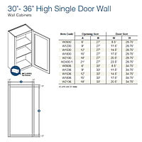 SE-W0936: Shaker Espresso Wall Cabinet