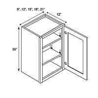 SE-W2136: Espresso Wall Cabinet