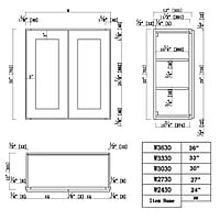 SE-W3030: Two Door Kitchen Cabinet