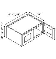 SE-W361824: Espresso Wall Cabinet